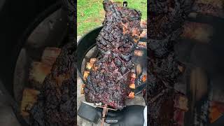 Rotisserie Beef Short Ribs Recipe | Over The Fire Cooking by Derek Wolf