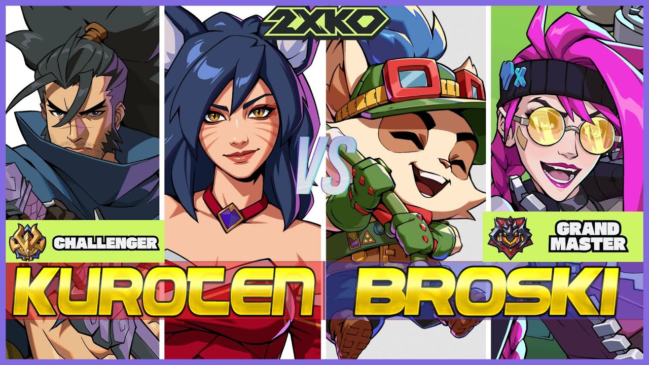 2XKO ▰ Kuroten06 (Ahri / Yasuo) vs Broski (Teemo / Jinx) ▰ High Level Gameplay