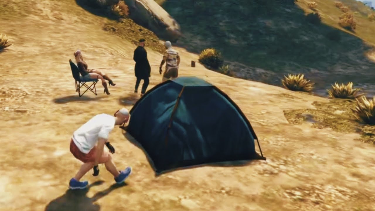 GTA KURDISH/  ئەز و باپیرئ خو چوینە کەمپینگئ (camping) ⛺️🏕️باپیری دیف کچکا کەفت😭