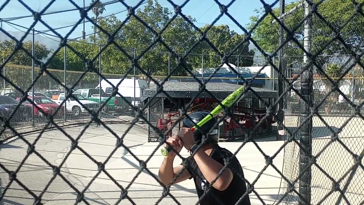 Derek has skills! At Age 15, hitting heat in the cage.