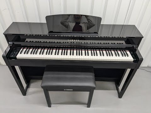 Yamaha Clavinova CLP-535PE digital piano and stool in polished 