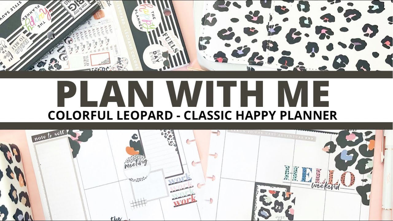 Colorful Leopard Classic Planner Zip Folio – The Happy Planner