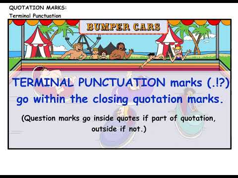 How to use TERMINAL PUNCTUATION with QUOTATION MARKS