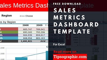 Sales Metrics Dashboard Template for Excel, Free Download 🡆 http://bit.ly/2MGOB8I