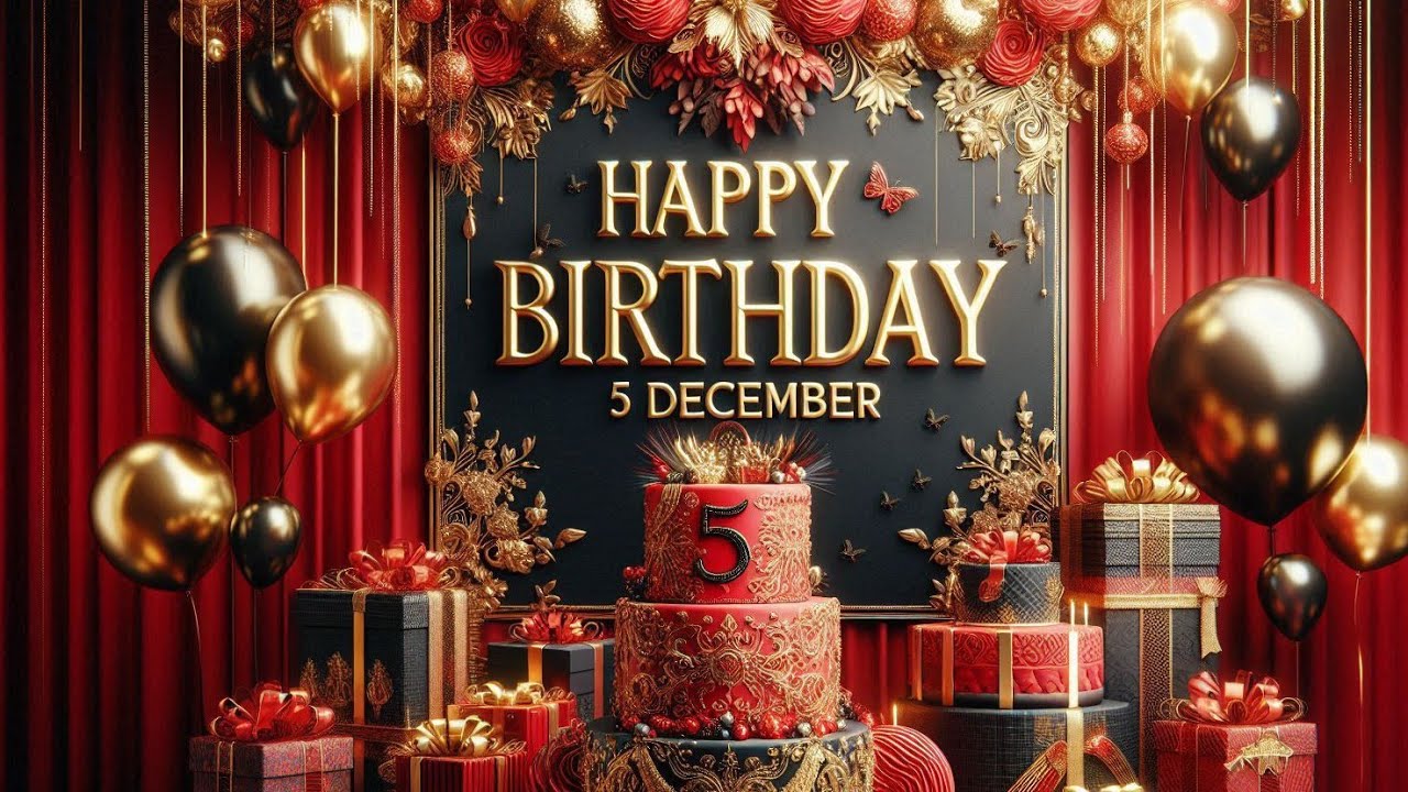 5 декабря С днем ​​рождения тебя | 🎂 песня на день рождения 🥳 поздравления с днем ​​рождения 5 де...