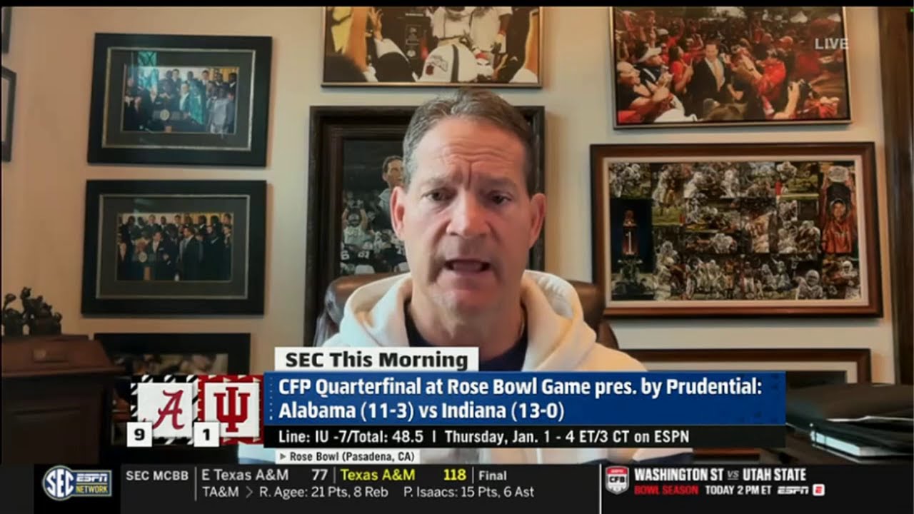 "Indiana is going to roll Alabama. They're a better football team" - Gene Chizik  ANALYZE Rose Bowl
