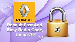 How To Find All Renault Radio Code Using Serial No. Renault Clio Mk4 Radio Code Insert