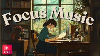🔴 24/7 study music - relaxing sounds for deep focus studying - LIVE 📚