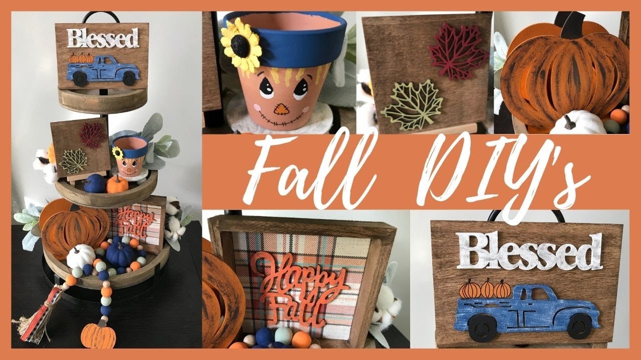 Fall Tiered Tray DOLLAR TREE DIY Decor | Dollar Tree Fall DIY's 2021