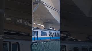 MBTA Blue Line meet at Airport station #mbta #train #shorts #shortsfeed