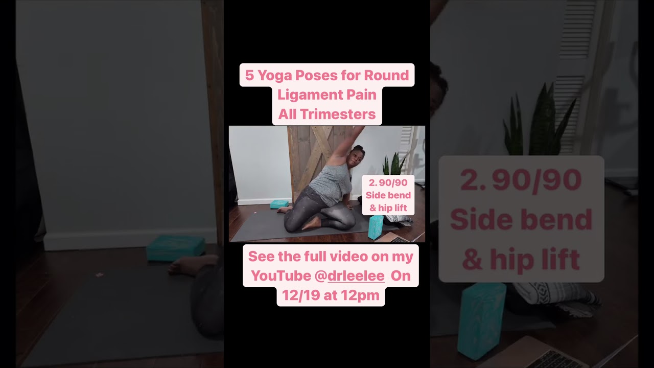5 Yoga Poses for Round Ligament Pain Relief #prenatalyoga #pregnancyexercise  #pelvicpain