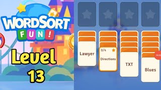 Word Sort Fun Level 13 Walkthrough Solution Gamerstein