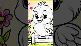Cute Bird Drawing 🐦✨ | Easy Sketch Tutorialننھی چڑیا کی خوبصورت