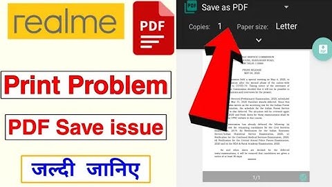 Realme pdf print solutions 100% Solved - Realme pdf save problem solved 💯🎉