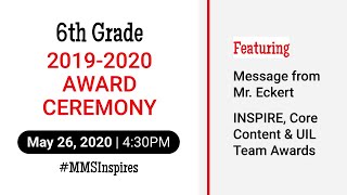 6th Grade Award Ceremony (2019-2020)