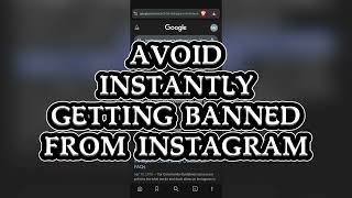 How To Avoid Instantly Getting Banned From Instagram 2026 - Full Guide