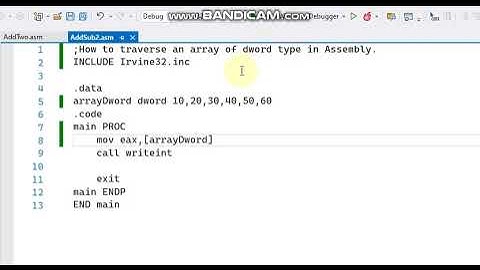 Traversing of Array of dword type in Assembly language