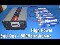 Super capacitor run a 6000W pure sine wave inverter | High power ultracapacitor as battery