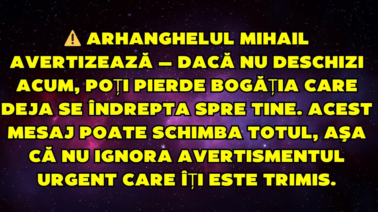 ⚠️ ARHANGHELUL MIHAIL AVERTIZEAZĂ — DACĂ NU DESCHIZI AGORA, POȚI PIERDE BOGĂȚIA CARE DEJA VENEA...