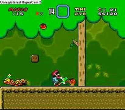 Super Mario World yoshi spring glitch