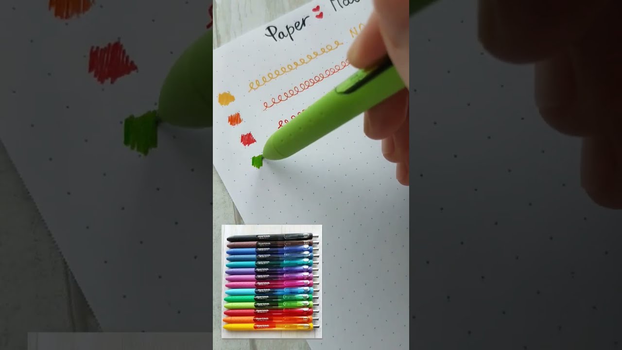 Paper Mate Ink Joy gel pens ✍️ 🥰 Swatches 🎶 💖 #shorts #stationery #vonnadielart