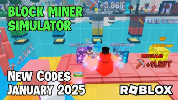 Roblox Block Miner Simulator New Codes Jnauary 2025