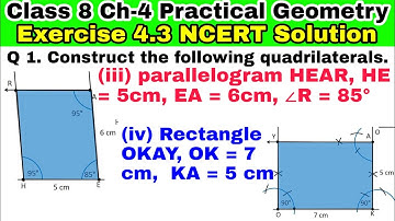 Class 8 Ex 4.3 Q 1 (iii) (iv) | Practical Geometry | Chapter 4 | Math |NCERT Solution | Exercise 4.3