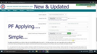 Simple process and fast online pf apply 2019-20. find the related
video below : 1) know your uan number by using
https://youtu.be/wlnoq6wwiz...