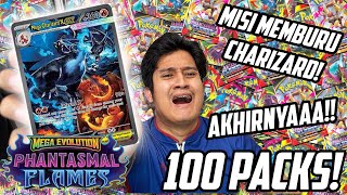 BUKAK 100 PACKS PHANTASMAL FLAMES! MENCARI CHARIZARD! UNBOXING!