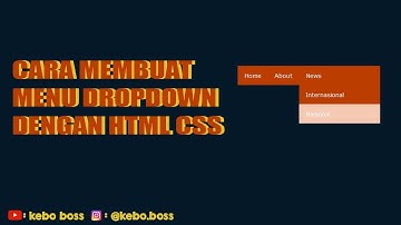 CARA MEMBUAT MENU DROPDOWN DENGAN HTML & CSS ‼️