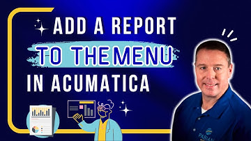 How to add a new report to the menu in Acumatica?