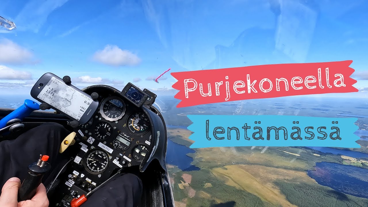 Purjelentokoneella lentämässä - Rautavaaran lentokeskus