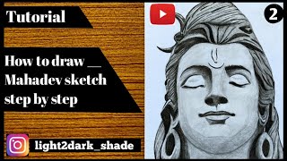 how to draw mahadev sketch step by step part-2 ll how to draw shiv ji sketch ll mahadev drawing