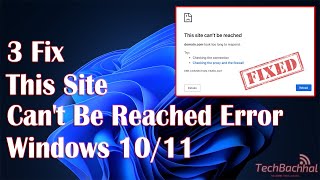 How To Fix Err_Connection_Reset" In Google chrome | This Site Can't Be Reached Error Windows 10/11