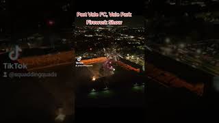 Port. Vale, Vale Park Firework Show From The Air.