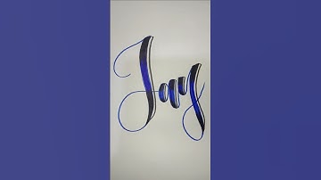Easy Hand Lettering Tutorial "JAY" #handlettering #calligraphy #lettering #art #artist #drawing