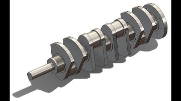 SolidWorks Tutorial: Crankshaft & pistons with connecting rods. Part 3