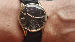 Swiss vintage watch Buren DH (Deutsches Heer, II World War) 1940's, movement cal. 410