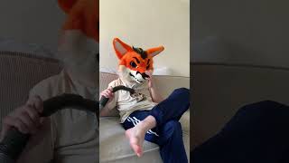 Furry Fursuit Playing With Vacuum Cleaner Miele Uwu