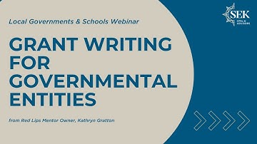 Grant Writing for Governmental Entities