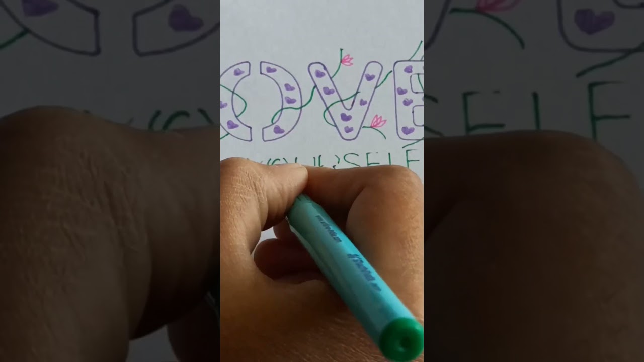 Lettering with stencils 💖