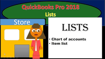 QuickBooks Pro 2018 Lists