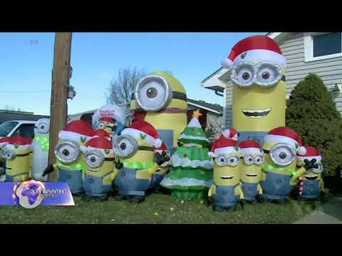 საშობაოდ მორთული სახლები და ეზოები ამერიკაში