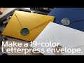 19 Color Envelope Making & Letterpress Foil Processing 19가지 칼라 봉투만들기 &  봉투에 레터프레스 박/형압 가공하기