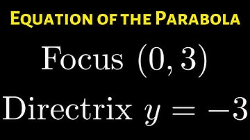 How to Find the Equation of a Parabola given the Focus and Directrix