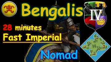 Bengalis (Nomad) 28 minutes Fast Imperial build order tutorial