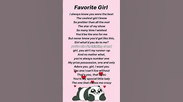 Thumbnail of Favorite Girl song lyrics ~ Justin Bieber#lyrics#song #justinbieber#songlyrics#favoritegirl #shorts