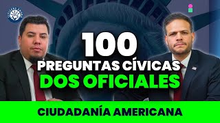 Practica las 100 preguntas cívicas con dos oficiales  Ciudadanía americana 2024
