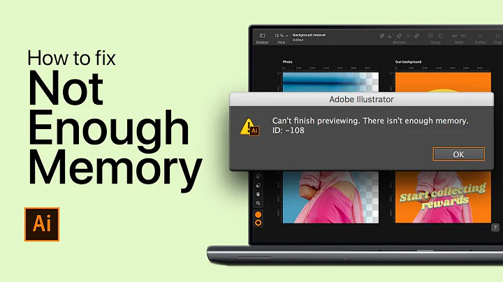 Adobe Illustrator - How To Fix “Not Enough Memory” Error