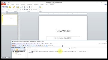 VBA powerpoint tutorials part 2 - Add text to shapes